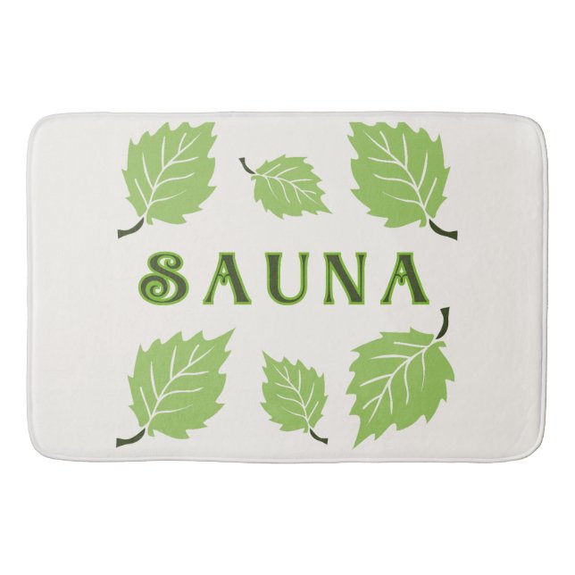 Nordische Sauna Birch Blätter Bath Mat Badematte (Vorderseite)