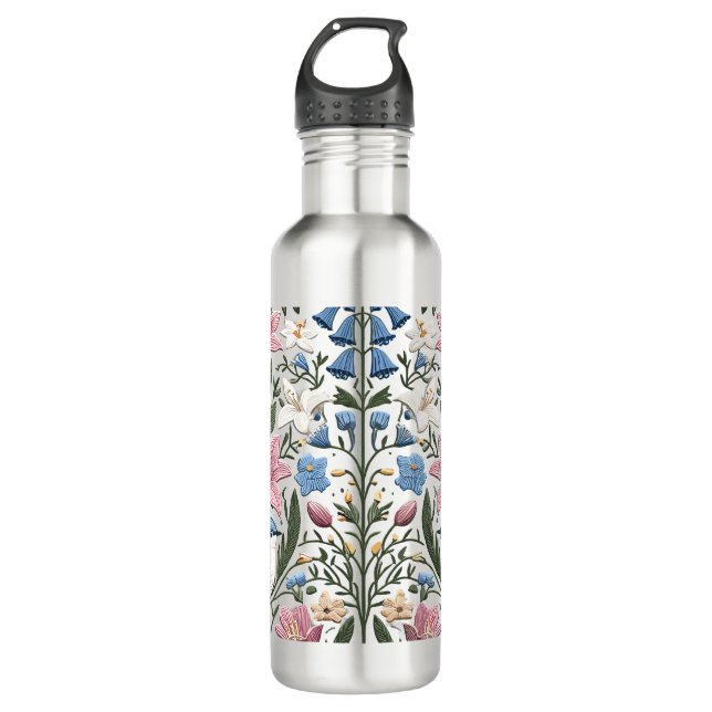 Nordische Serenity Symphony of Flora and Fauna Edelstahlflasche (Vorderseite)