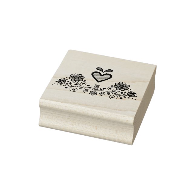 Nordische/skandinavische Folk-Blume, Volkskunde Gummistempel (Stempel)