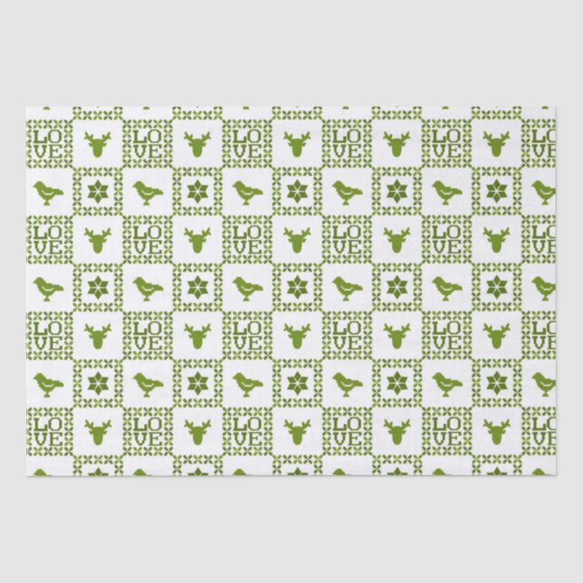 Nordische Strick-Muster für Ferienobjekte Seidenpapier (Vorderseite)