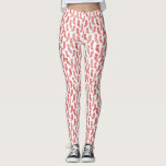 Nordische Strumpf skandinavisches Weihnachtsrot Leggings<br><div class="desc">Niedliche skandinavische Weihnachtsbauten in Rot und Weiß für maximale Gemütlichkeit!</div>