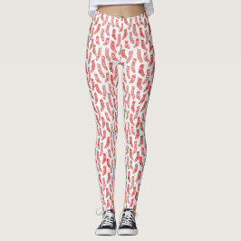 Nordische Strumpf skandinavisches Weihnachtsrot Leggings