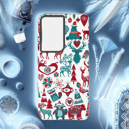 Nordische Tiere Scandia Element Weihnachtsschmuck Samsung Galaxy Hülle