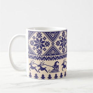 Nordische Tradition: Nahtloses Muster Kaffeetasse