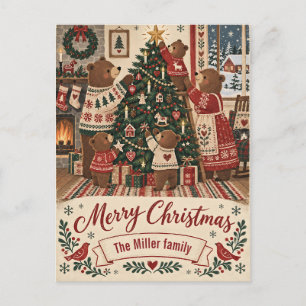 Nordische Volkskunst Bärenfamilie Weihnachten mit