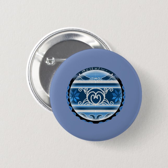 Nordische Weihnachten Button (Vorne & Hinten)