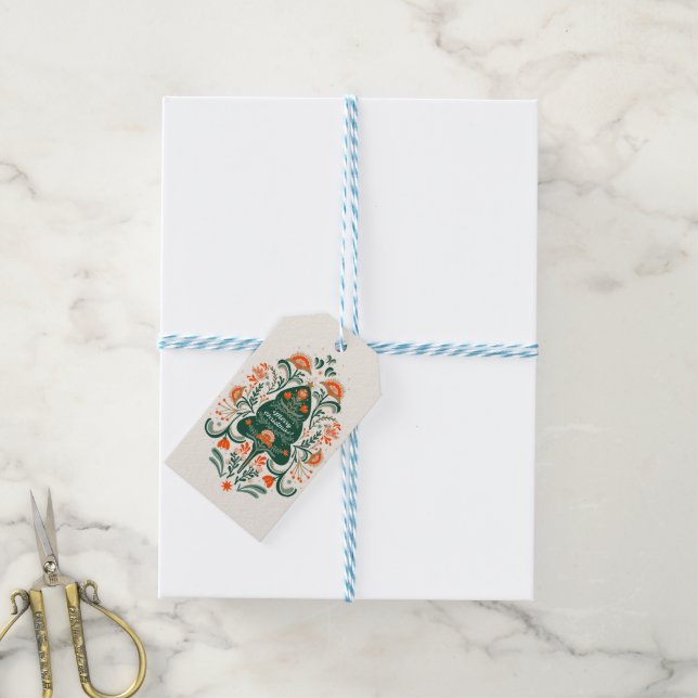 Nordische Weihnachtsbaumgeschenke Geschenkanhänger (Mit Garn)