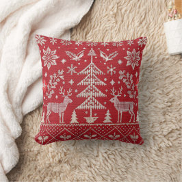 Nordische Weihnachtsbestickte Kissendecke Kissen