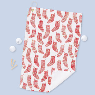 Nordische WeihnachtsStrümpfe Golfhandtuch