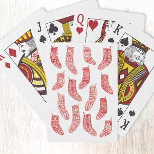 Nordische WeihnachtsStrümpfe Spielkarten