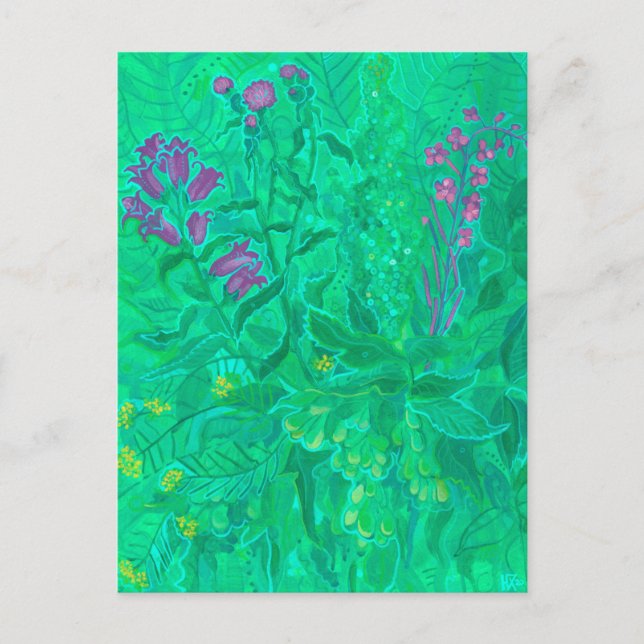 Nordische Wildblumen Sommerliche Blume Blumenmuseu Postkarte (Vorderseite)