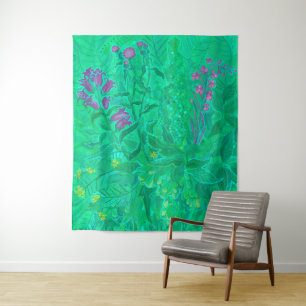 Nordische Wildblumen Sommerliche Blume Blumenmuseu Wandteppich