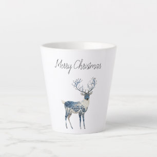 Nordischer Blau Weißer Hirsch Weihnachten Milchtasse