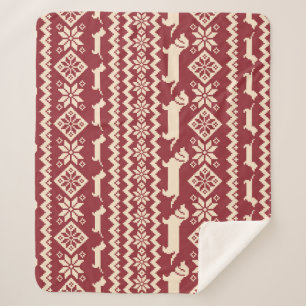 Nordischer Hund: Quirky Illustrationsmuster. Sherpadecke