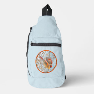 Nordischer Kardinal im Schnee Original Foto Crossbody Bag
