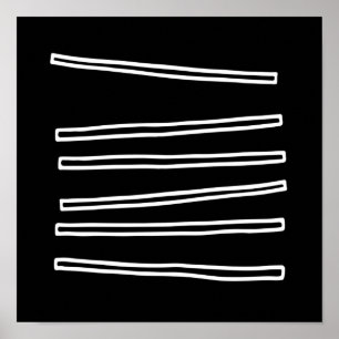 Nordischer minimalistischer Schwarz-Weiß-Abstrakte Poster