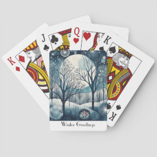 Nordischer Moonlit-Wald, kundenspezifisch Spielkarten