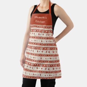 Nordischer Pullover Muster Individueller Name Feie Schürze