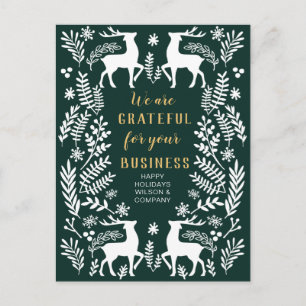 Nordischer Reinhirsch Feiertagspostkarte