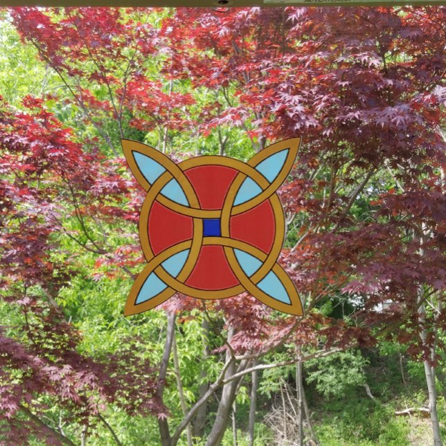 Nordischer Schutz vor Hexerei oder Hexenknochen Fensteraufkleber (Nordic Protection from Witchcraft or Witch's Knot Window Clings on window)