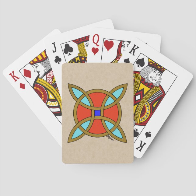 Nordischer Schutz vor Hexerei oder Hexenknochen Spielkarten (Rückseite)