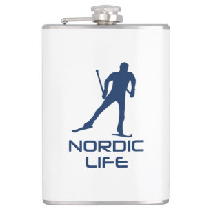 Nordischer Skilebensstil Flachmann