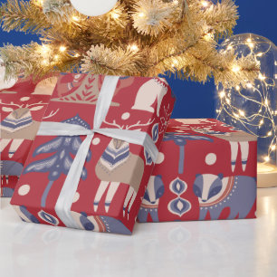 Nordischer Weihnachtsskandinavischer Hirsch Geschenkpapier
