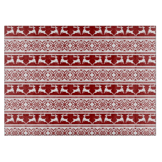 Nordischer Weihnachtsskandinavischer Rentier Schneidebrett (Vorderseite)
