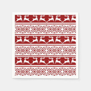 Nordischer Weihnachtsskandinavischer Rentier Serviette