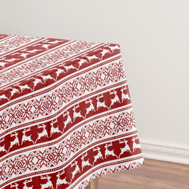 Nordischer Weihnachtsskandinavischer Rentier Tischdecke (Beispiel)