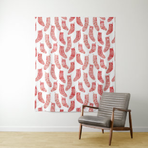 Nordischer WeihnachtsStrumpf Wandteppich