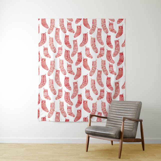 Nordischer WeihnachtsStrumpf Wandteppich (Beispiel)