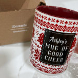 Nordischer Weihnachtssüßer Personalisiert Zweifarbige Tasse<br><div class="desc">Personalisieren Sie diesen Weihnachtspulli gemusterte große Tasse mit Ihrem Namen und Urlaubsdrink der Wahl und behielt den Fröhlichkeit fließend den ganzen Winter lang.</div>