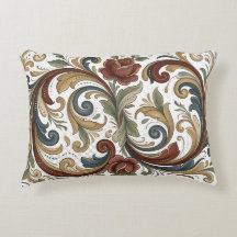 Nordisches Erbe Rosemaling Design Akzentkissen