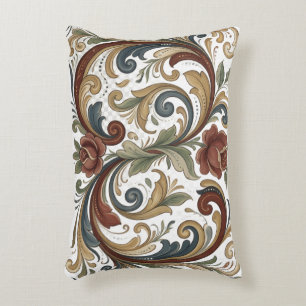 Nordisches Erbe Rosemaling Design Akzentkissen Dekokissen