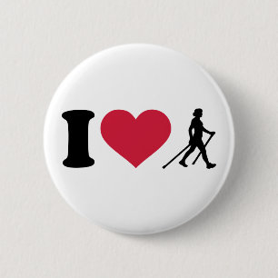 Nordisches Gehen der Liebe I Button