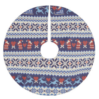 Nordisches Muster: Charming Illustration Polyester Weihnachtsbaumdecke