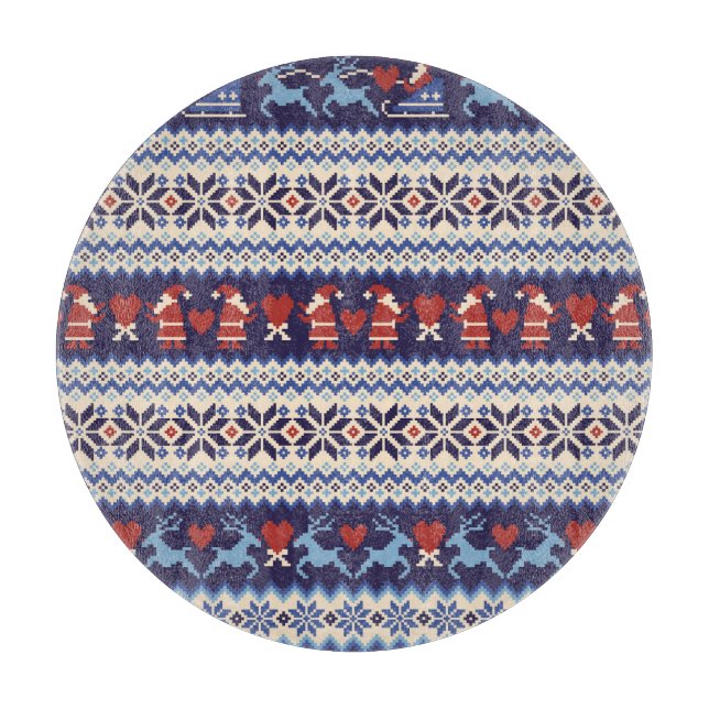 Nordisches Muster: Charming Illustration Schneidebrett (Vorderseite)