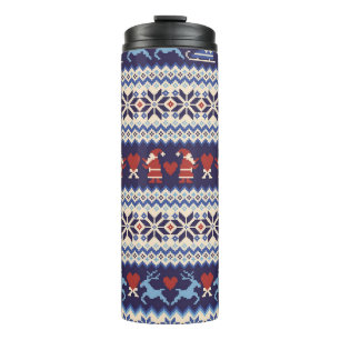 Nordisches Muster: Charming Illustration Thermosbecher