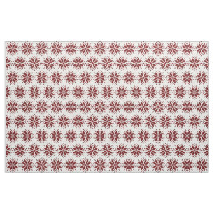 Nordisches Pixel-Schneeflocke-Weihnachtsmuster Stoff