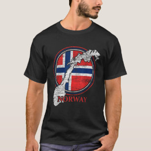 Nordisches Skandinavien - Land mit der norwegische T-Shirt
