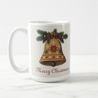 Nordisches Weihnachtsglocken mit Volkskunststern-F Kaffeetasse
