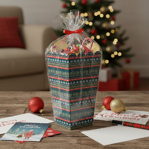 Nordisches Weihnachtsmuster Geschenkschachtel