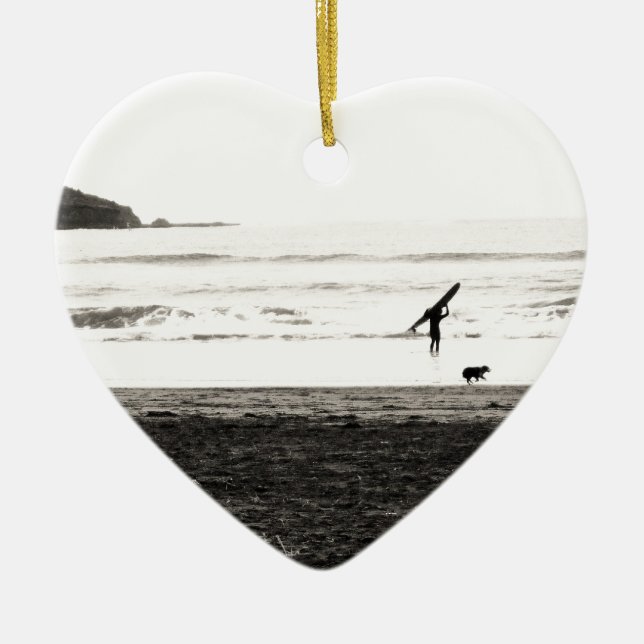 Nordkalifornien-Strand-Szene Keramikornament (Vorne)