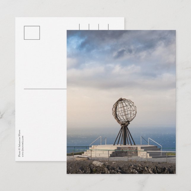 Nordkap Postkarte (Vorne/Hinten)