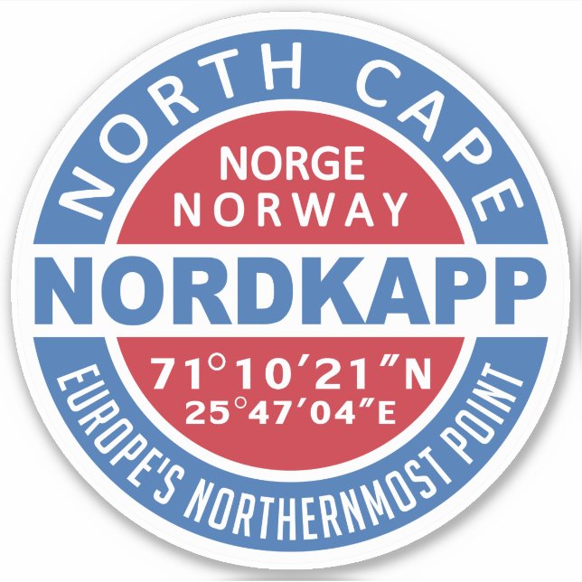 NORDKAPP AUFKLEBER (Vorderseite)