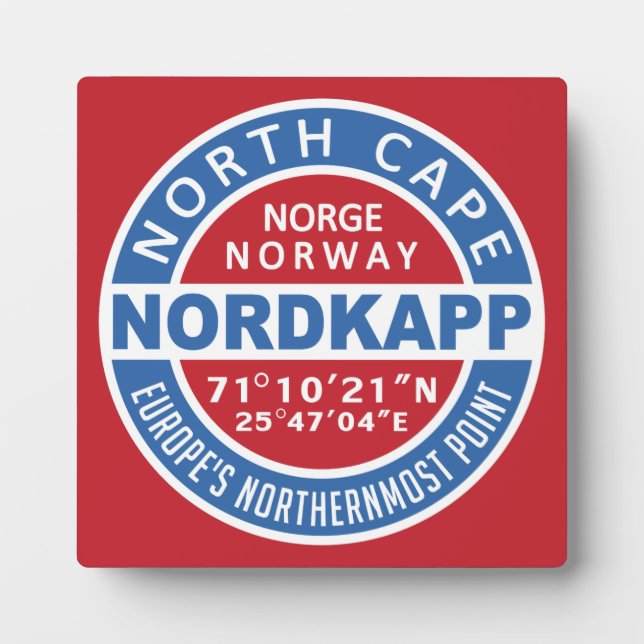 NORDKAPP Norway plaque Fotoplatte (Vorderseite)