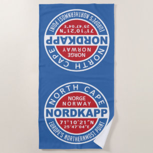 NORDKAPP Norwegen Badetuch