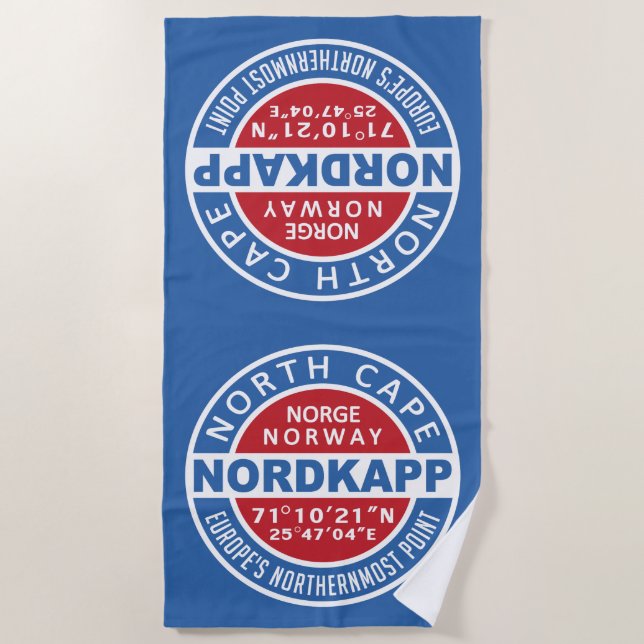 NORDKAPP Norwegen Badetuch (Vorderseite)