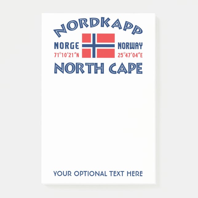NORDKAPP Norwegen Post-It-Notes Post-it Klebezettel (Vorderseite)